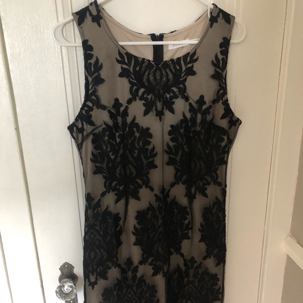 black mini dress